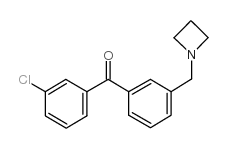 3-AZETIDINOMETHYL-3'-CHLOROBENZOPHENONE structure