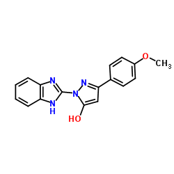 1-(1H-Benzimidazol-2-yl)-3-(4-methoxyphenyl)-1H-pyrazol-5-ol structure