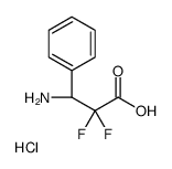 (3R)-3-amino-2,2-difluoro-3-phenyl-propanoic acid hydrochloride结构式