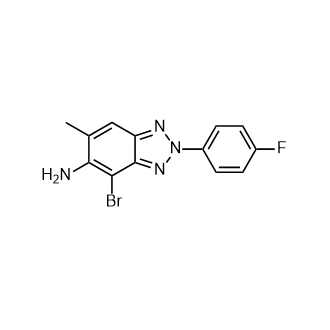 4-溴-2-(4-氟苯基)-6-甲基-2H-苯并[d][1,2,3]三唑-5-胺结构式