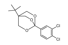 1-tert-butyl-4-(3,4-dichlorophenyl)-3,5,8-trioxabicyclo[2.2.2]octane结构式