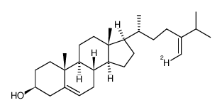 (24E)-(28-(2)H)ergosta-5,24(28)-dien-3β-ol Structure