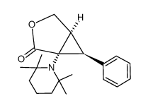 c-2-(Hydroxymethyl)-c-3-phenyl-1-(2,2,6,6-tetramethyl-1-piperidyl)-r-1-cyclopropancarbonsaeurelacton Structure