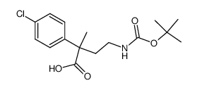 4-(tert-butoxycarbonylamino)-2-(4-chlorophenyl)-2-methylbutanoic acid Structure