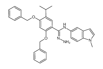 2,4-dibenzyloxy-5-isopropyl-N-(1-methyl-1H-indol-5-yl)thiobenzamide Structure