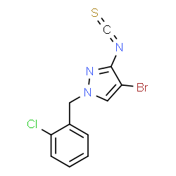 4-BROMO-1-(2-CHLORO-BENZYL)-3-ISOTHIOCYANATO-1H-PYRAZOLE结构式