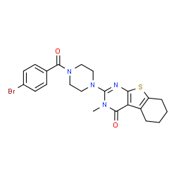 2-{4-[(4-bromophenyl)carbonyl]piperazin-1-yl}-3-methyl-5,6,7,8-tetrahydro[1]benzothieno[2,3-d]pyrimidin-4(3H)-one picture