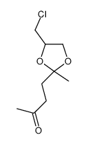 4-[4-(chloromethyl)-2-methyl-1,3-dioxolan-2-yl]butan-2-one Structure