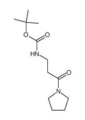 tert-butyl (3-oxo-3-(pyrrolidin-1-yl)propyl)carbamate Structure