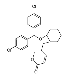 methyl (Z)-5-[(1S,2R)-2-[bis(4-chlorophenyl)methoxy]cyclohexyl]pent-2-enoate结构式