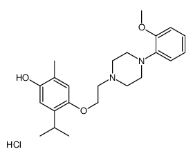 4-[2-[4-(2-methoxyphenyl)piperazin-1-yl]ethoxy]-2-methyl-5-propan-2-ylphenol,hydrochloride Structure