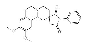 1,3,4,6,7,11b-hexahydro-9,10-dimethoxy-2H-benzo(a)quinolizine-2-spiro-3'-(1'-phenyl)succinimide picture