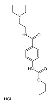 Propyl p-((2-(diethylamino)ethyl)carbamoyl)carbanilate hydrochloride structure