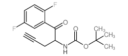 tert-Butyl [1-(2,5-difluorophenyl)-1-oxo-4-pentyn-2-yl]carbamate Structure