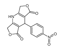 8-(4-nitrophenyl)-3,4,5,8-tetrahydrodifuro[3,4-b:3',4'-f]pyridine-1,7-dione结构式