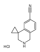 2',3'-dihydro-1'H-spiro[cyclopropane-1,4'-isoquinoline]-6'-carbonitrile hydrochloride structure