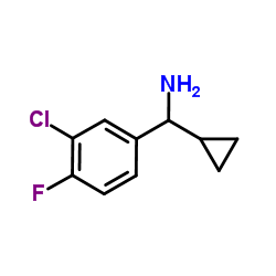 1-(3-Chloro-4-fluorophenyl)-1-cyclopropylmethanamine结构式