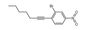 1-(2-bromo-4-nitrophenyl)heptyne Structure