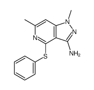 1,6-dimethyl-4-(phenylthio)-1H-pyrazolo[4,3-c]pyridin-3-amine Structure