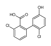 2-chloro-6-(2-chloro-5-hydroxyphenyl)benzoic acid Structure