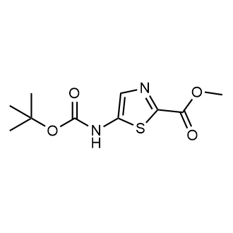 5-((叔丁氧羰基)氨基)噻唑-2-羧酸甲酯结构式