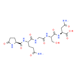 pyroglutamyl-glutaminyl-glycyl-seryl-asparagine结构式