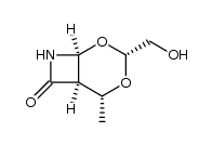 (1S,3R,5R,6R)-8-aza-3-(hydroxymethyl)-5-methyl-2,4-dioxa-bicyclo[4.2.0]octan-7-one结构式