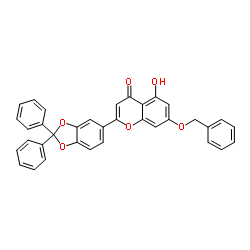 7-(Benzyloxy)-2-(2,2-diphenyl-1,3-benzodioxol-5-yl)-5-hydroxy-4H-chromen-4-one Structure