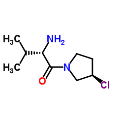 (2S)-2-Amino-1-[(3R)-3-chloro-1-pyrrolidinyl]-3-methyl-1-butanone结构式