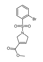 1-(2-bromobenzenesulfonyl)-2,5-dihydro-1H-pyrrole-3-carboxylic acid methyl ester结构式