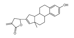 4-(3-hydroxyestra-1,3,5(10)-tetraen-16-yl)-2-methylene-4-butanolide structure