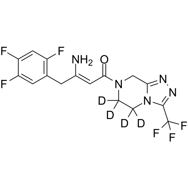 (Rac)-Sitagliptin-d4结构式