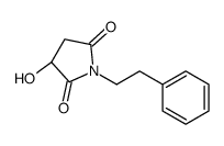 (3S)-3-hydroxy-1-(2-phenylethyl)pyrrolidine-2,5-dione Structure