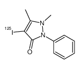 4-iodanyl-1,5-dimethyl-2-phenylpyrazol-3-one Structure