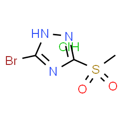 5-Bromo-3-(methylsulfonyl)-1H-1,2,4-triazole hydrochloride (1:1) Structure