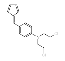 Benzenamine,N,N-bis(2-chloroethyl)-4-(2,4-cyclopentadien-1-ylidenemethyl)- Structure