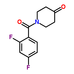 1-(2,4-difluorobenzoyl)piperidin-4-one结构式