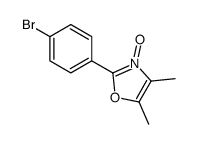 2-(4-bromophenyl)-4,5-dimethyl-3-oxido-1,3-oxazol-3-ium结构式