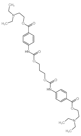 2-diethylaminoethyl 4-[3-[[4-(2-diethylaminoethoxycarbonyl)phenyl]carbamoyloxy]propoxycarbonylamino]benzoate结构式