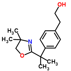 4-[1-(4,5-二氢-4,4-二甲基-2-恶唑基)-1-甲基乙基]苯乙醇结构式