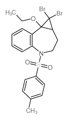 1,1-dibromo-8b-ethoxy-4-(4-methylphenyl)sulfonyl-2,3-dihydro-1aH-cyclopropa[d][1]benzazepine Structure