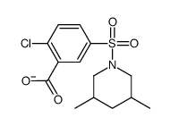 trans-2-chloro-5-[(3,5-dimethylpiperidin-1-yl)sulphonyl]benzoic acid picture