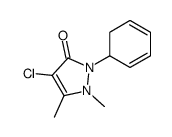 4-chloro-2-cyclohexa-2,4-dien-1-yl-1,5-dimethylpyrazol-3-one Structure