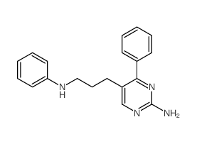 5-(3-anilinopropyl)-4-phenyl-pyrimidin-2-amine Structure