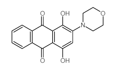 1,4-dihydroxy-2-morpholin-4-yl-anthracene-9,10-dione Structure