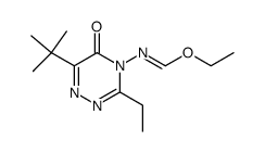 N-(6-tert-butyl-3-ethyl-5-oxo-5H-[1,2,4]triazin-4-yl)-formimidic acid ethyl ester结构式