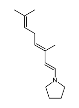 3,7-dimethyl-1-pyrrolidino 1,3,6-octatriene结构式