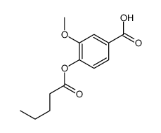 3-methoxy-4-pentanoyloxybenzoic acid结构式