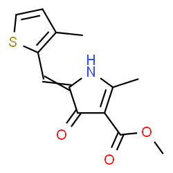 1H-Pyrrole-3-carboxylicacid,4,5-dihydro-2-methyl-5-[(3-methyl-2-thienyl)methylene]-4-oxo-,methylester(9CI) picture