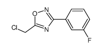 5-(氯甲基)-3-(3-氟苯基)-1,2,4-噁二唑结构式